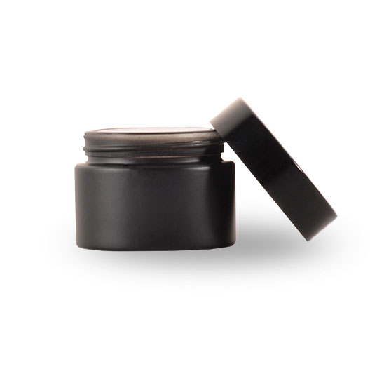 Custom made lotion container 30 ml 50 ml 100 ml bamboo cosmetic packaging face cream black glass jars with bamboo wood lid