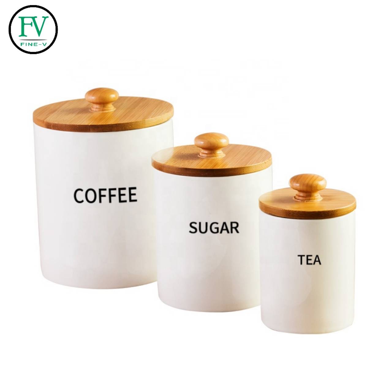 Custom made porcelain coffee tea container ceramic food storage tank