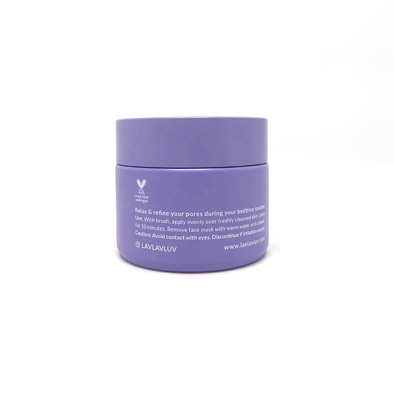 Custom matte 50g empty luxury opal white glass ceramic jar for cosmetic cream with packaging box