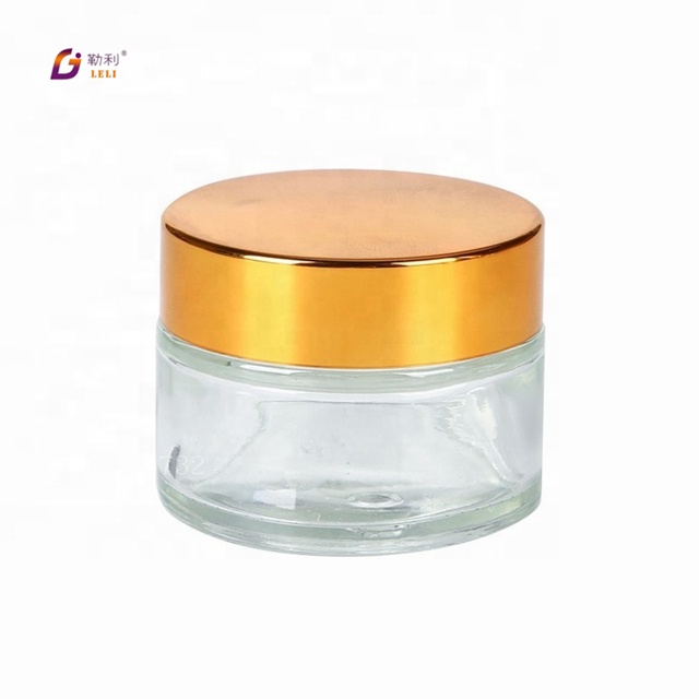 Custom men cosmetic empty cream jar skin care cream jar new glass cream jar 15g