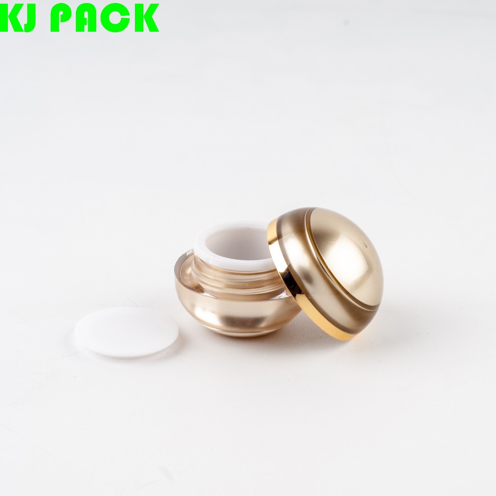 Custom mini 5g 10g cylinder square shape acrylic cosmetic eye cream jar with silk printing