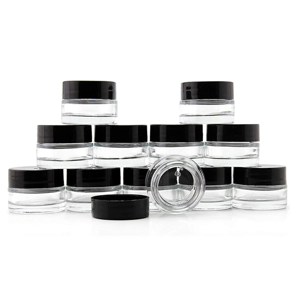 Custom mini 7g cosmetic container jar Glass Jar With Lid For Eye Cream
