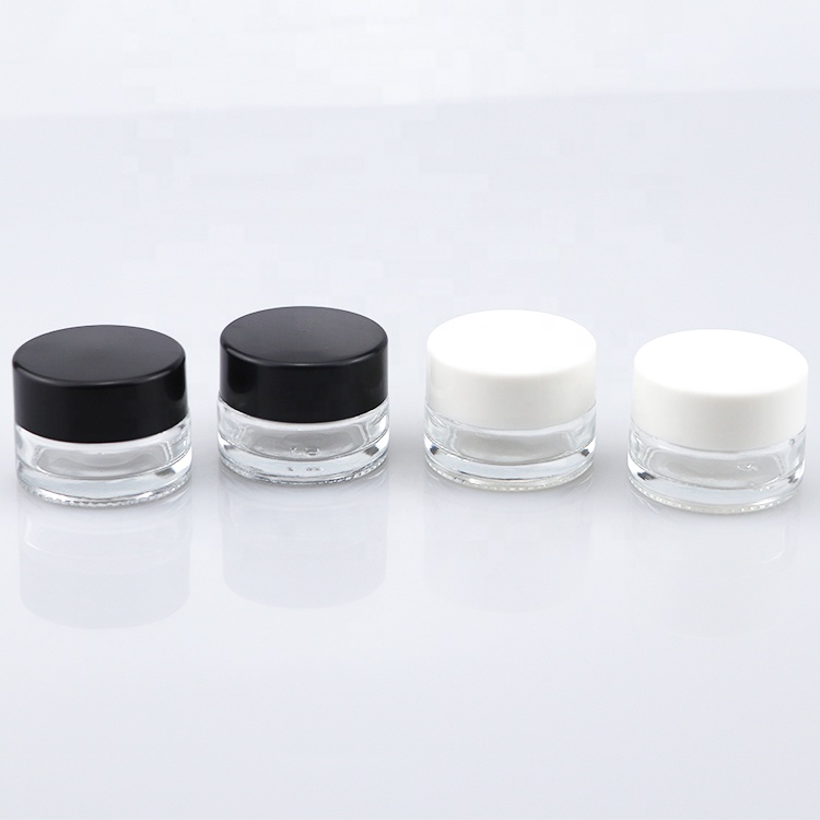 Custom mini cosmetic container portable 5ml 10ml concentrate jar eye cream glass jar with screw cap