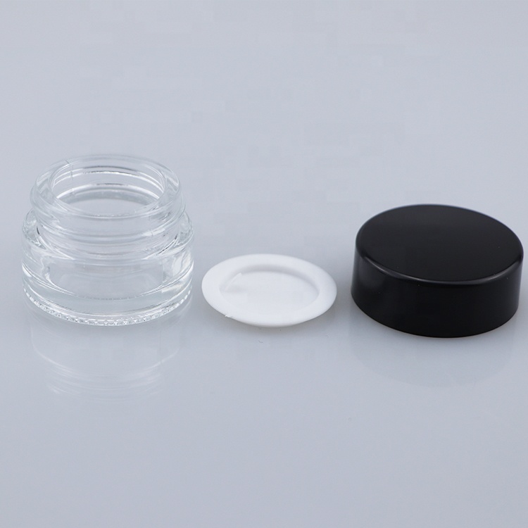 Custom mini cosmetic container portable 5ml 10ml concentrate jar eye cream glass jar with screw cap