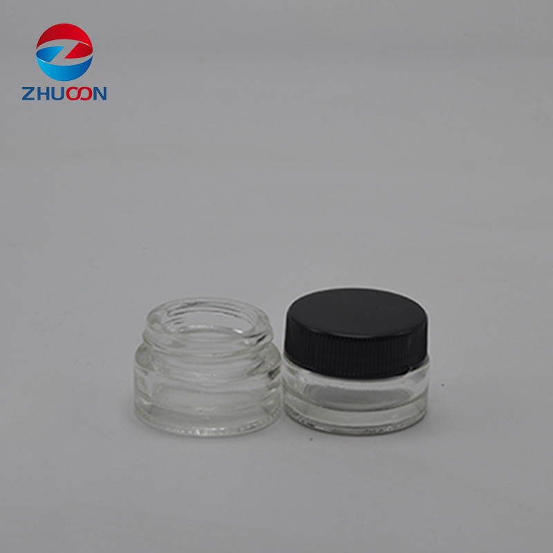 Custom mini cosmetic container portable 5ml 10ml concentrate jar eye cream glass jar with screw cap