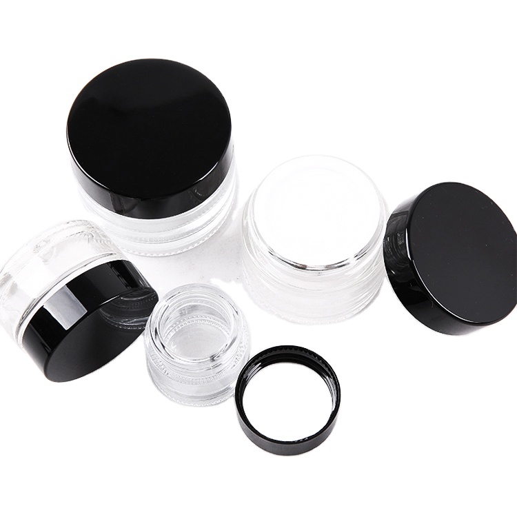 Custom mini glass eye cream jar 30g glass container for cosmetic packaging