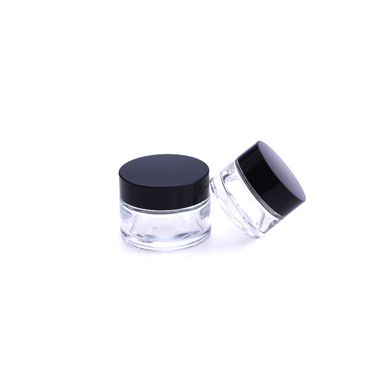 Custom mini glass eye cream jar 30g glass container for cosmetic packaging