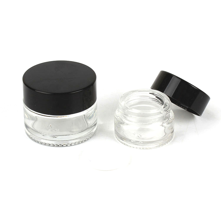 Custom mini glass eye cream jar 30g glass container for cosmetic packaging