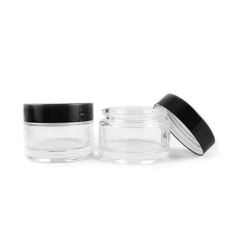 Custom mini glass eye cream jar 30g glass container for cosmetic packaging