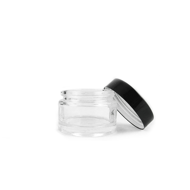 Custom mini glass eye cream jar 30g glass container for cosmetic packaging
