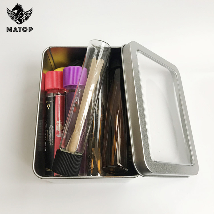 Custom new preroll packaging glass test tube screw cap for joint