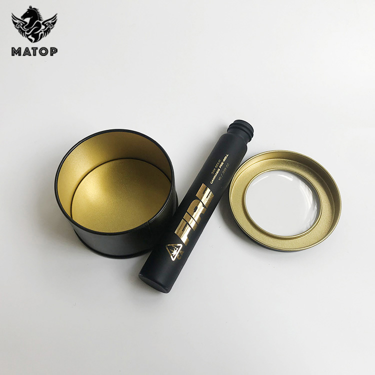 Custom new preroll packaging glass test tube screw cap for joint