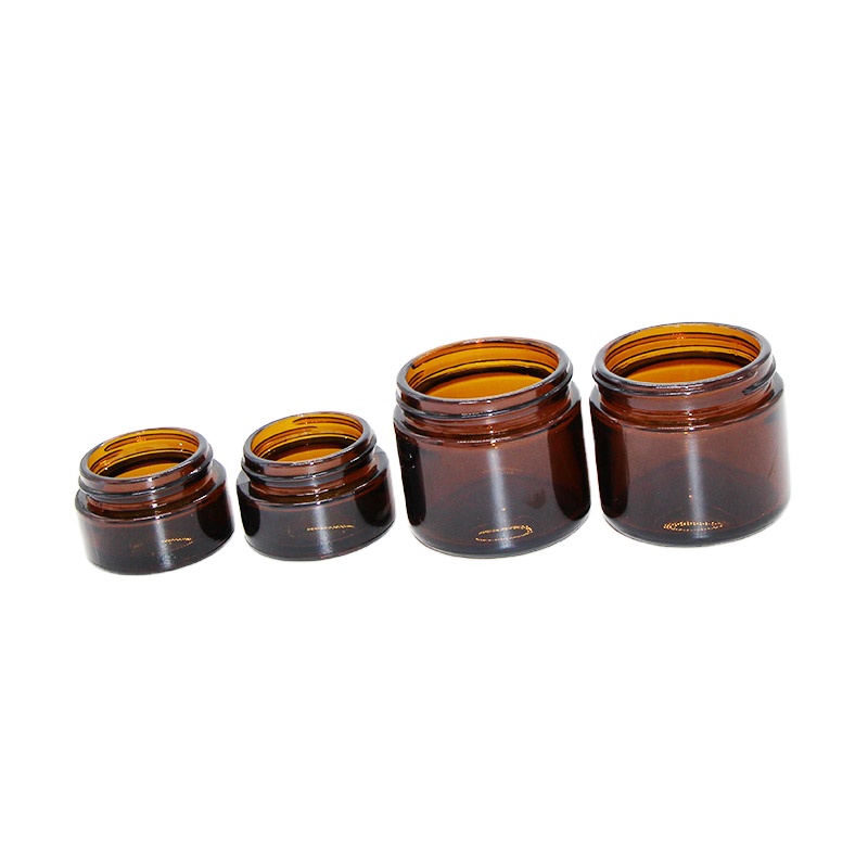 Custom ointment brown glass jars 20g/30g/50g amber glass cream cosmetic jar