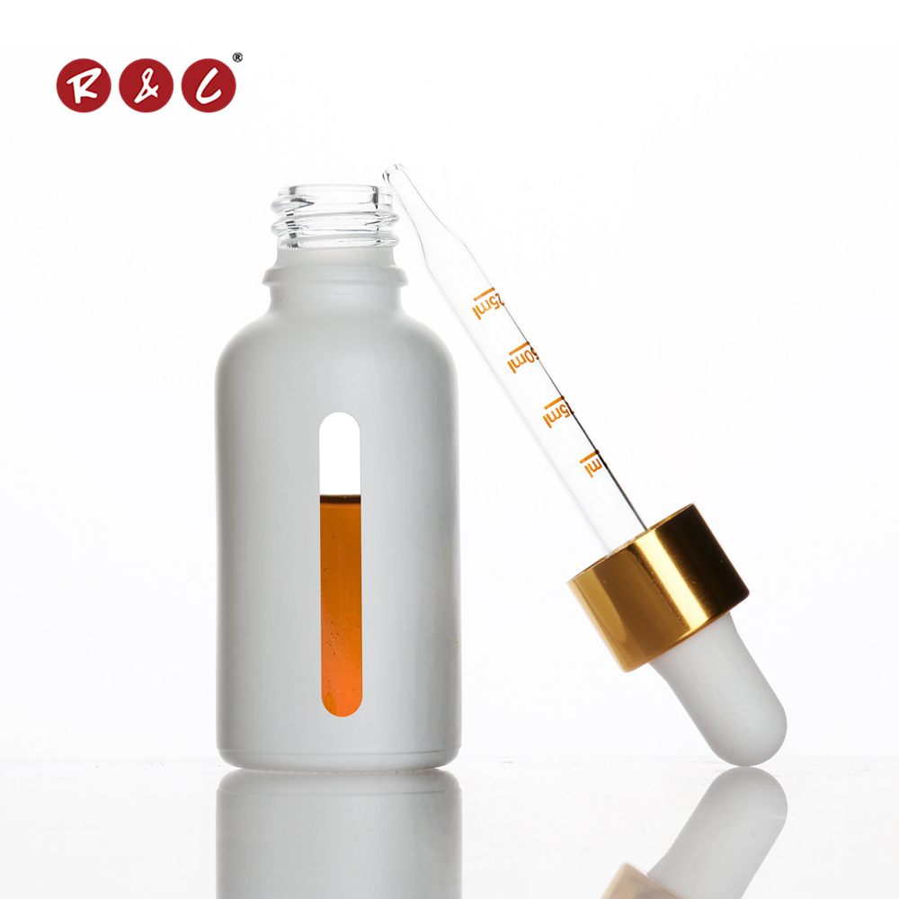 Custom opaque dropper bottle Frosted Glass Bottle 30ml Glass Tincture Bottle