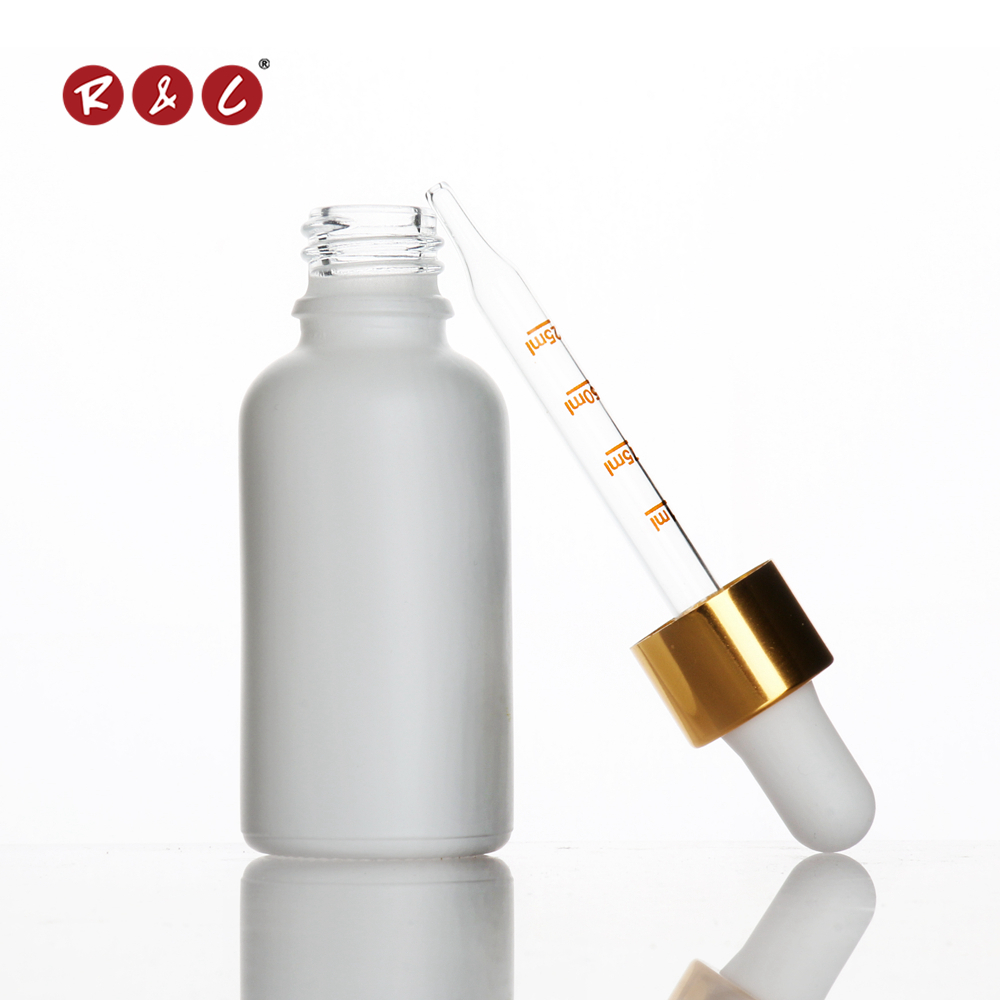 Custom opaque dropper bottle Frosted Glass Bottle 30ml Glass Tincture Bottle