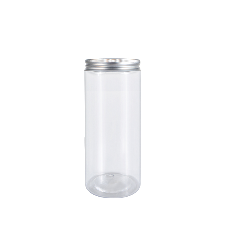 Custom packaging clear cream container 30g 50g 100g 250g 4oz 500g pet plastic cosmetic jar with aluminum lid
