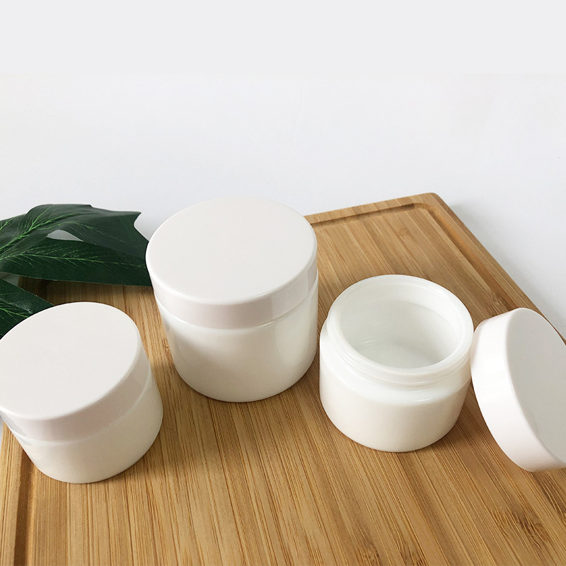 Custom painting Ceramic Glass 15ml 20ml 30ml 50ml 100ml opal white porcelain glass Cosmetic Cream Jar with lid