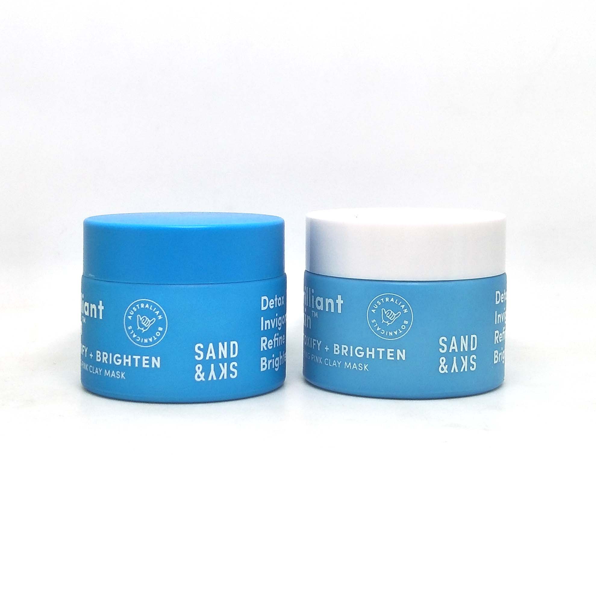 Custom painting matte blue ceramic glass jar 15ml 20ml 30ml 50ml 100ml opal white porcelain cosmetic cream jar with lid