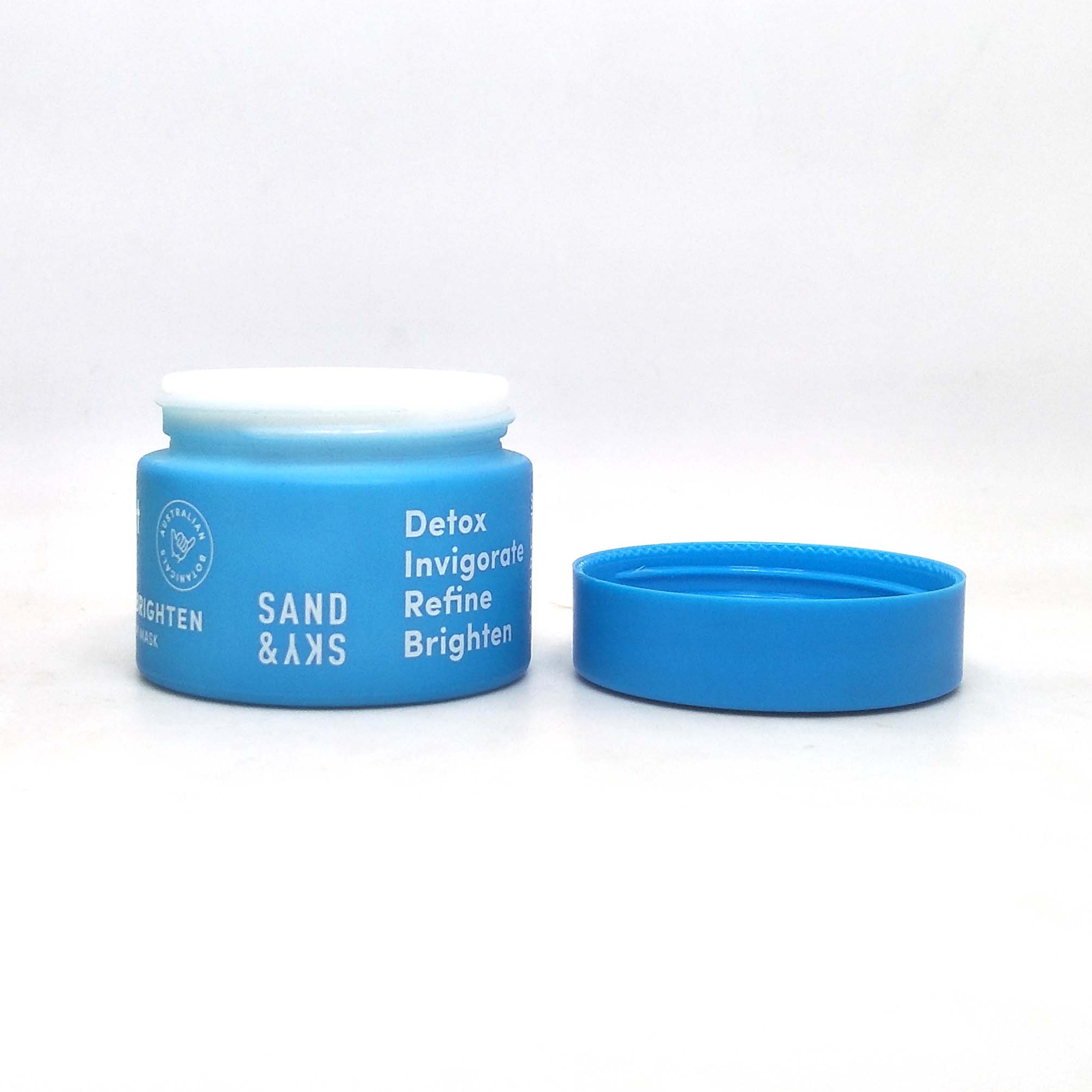 Custom painting matte blue ceramic glass jar 15ml 20ml 30ml 50ml 100ml opal white porcelain cosmetic cream jar with lid