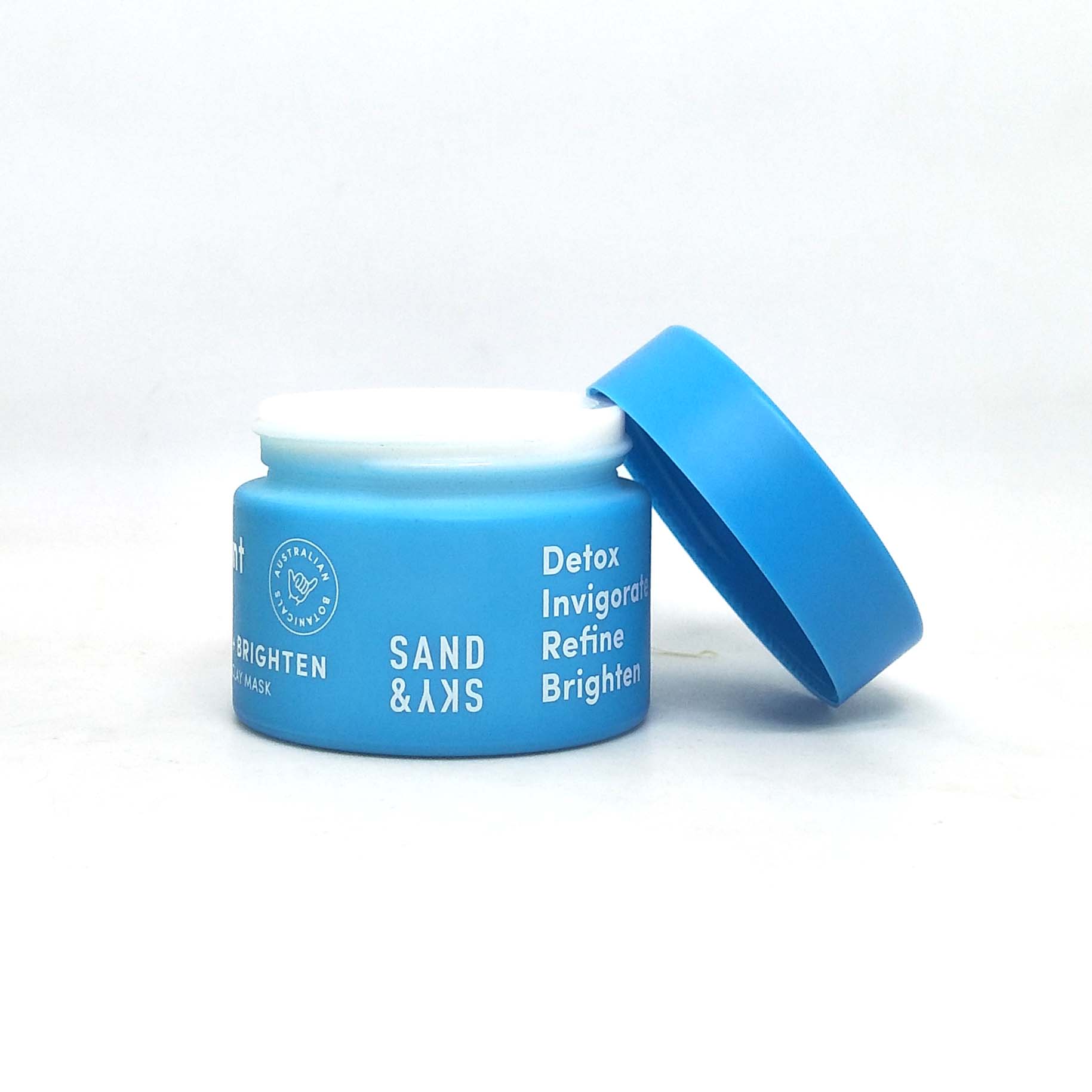 Custom painting matte blue ceramic glass jar 15ml 20ml 30ml 50ml 100ml opal white porcelain cosmetic cream jar with lid