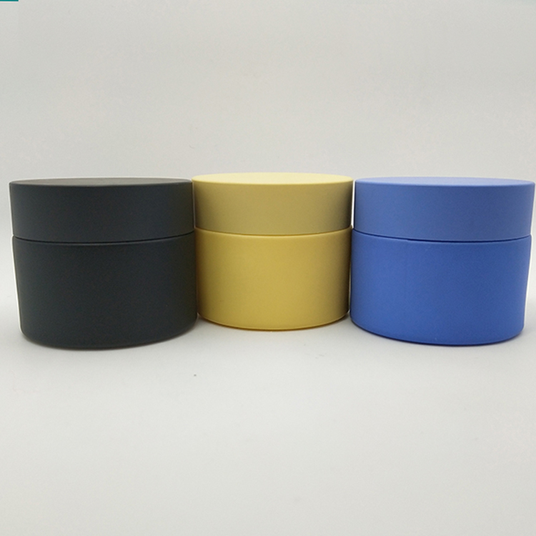 Custom painting matte ceramic glass jar 15ml 20ml 30ml 50ml 100ml opal white porcelain glass cosmetic cream jar with lid