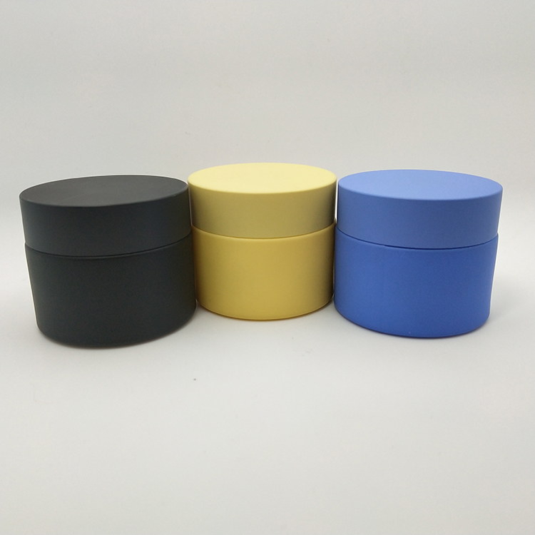 Custom painting matte ceramic glass jar 15ml 20ml 30ml 50ml 100ml opal white porcelain glass cosmetic cream jar with lid