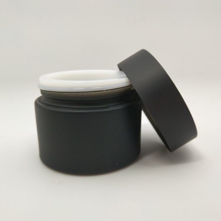 Custom painting matte ceramic glass jar 15ml 20ml 30ml 50ml 100ml opal white porcelain glass cosmetic cream jar with lid