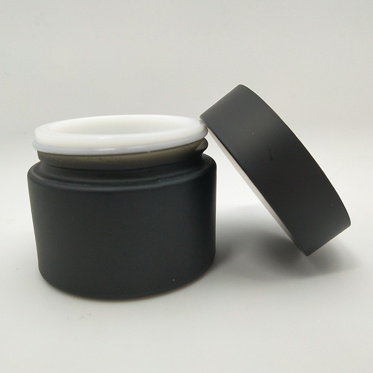 Custom painting matte ceramic glass jar 15ml 20ml 30ml 50ml 100ml opal white porcelain glass cosmetic cream jar with lid
