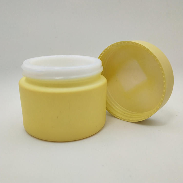Custom painting matte ceramic glass jar 15ml 20ml 30ml 50ml 100ml opal white porcelain glass cosmetic cream jar with lid