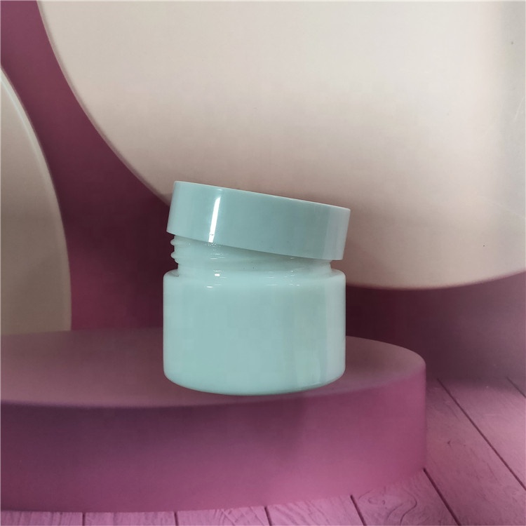 Custom painting matte cosmetic opal glass luxury jar porcelain cream opal white glass jar. 30g