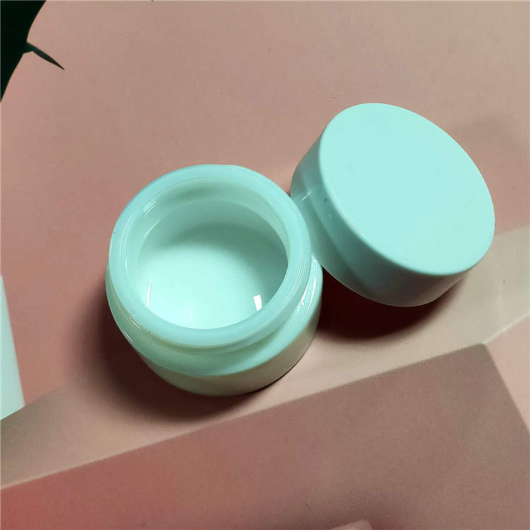 Custom painting matte cosmetic opal glass luxury jar porcelain cream opal white glass jar. 30g