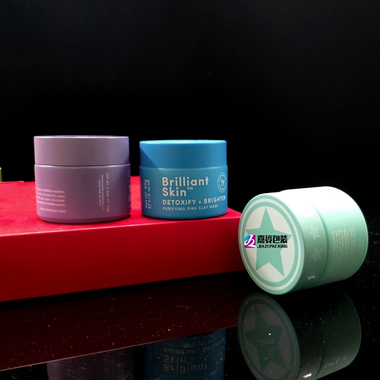 Custom painting matte frosted pink red blue black porcelain cream jars