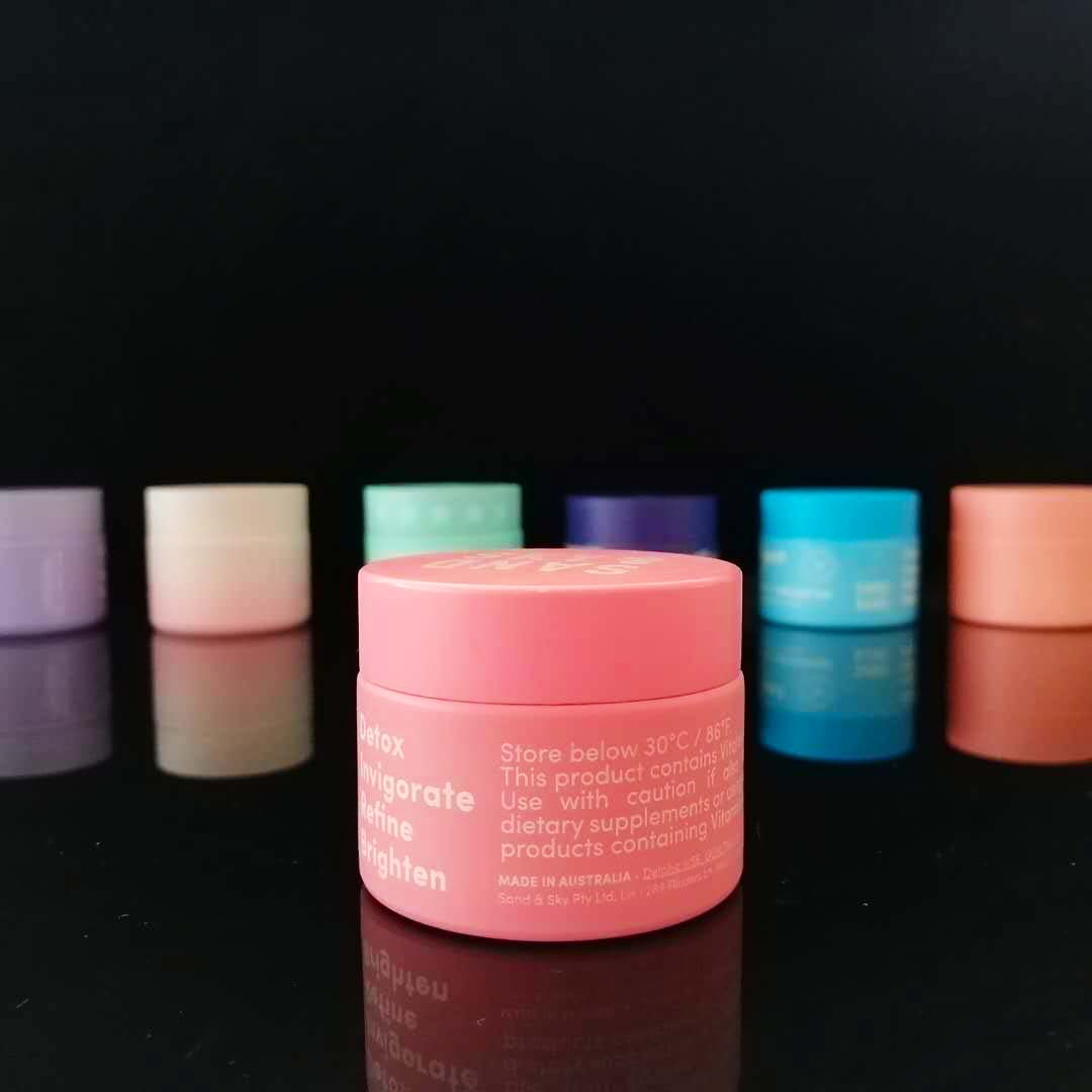 Custom painting matte pink ceramic glass jar 15ml 20ml 30ml 50ml 100ml opal white porcelain glass cosmetic cream jar with lid