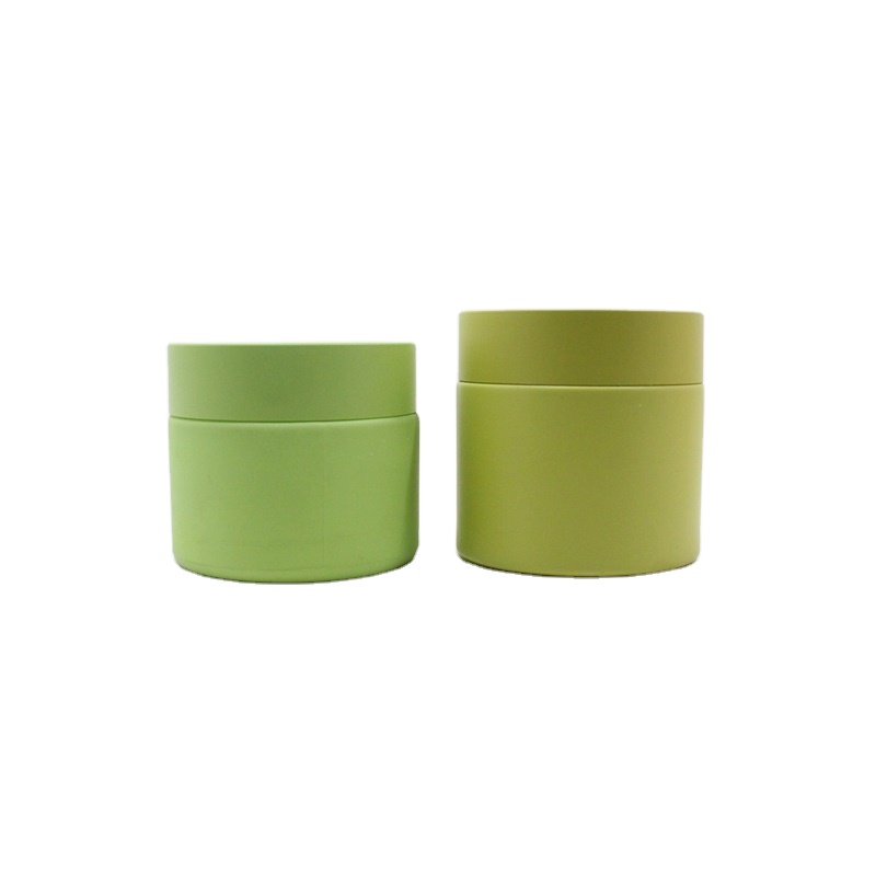 Custom painting matte pink ceramic glass jar 15ml 20ml 30ml 50ml 100ml opal white porcelain glass cosmetic cream jar with lid