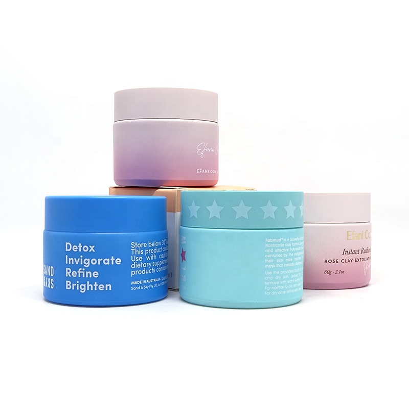 Custom painting matte pink ceramic glass jar 15ml 20ml 30ml 50ml 100ml opal white porcelain glass cosmetic cream jar with lid