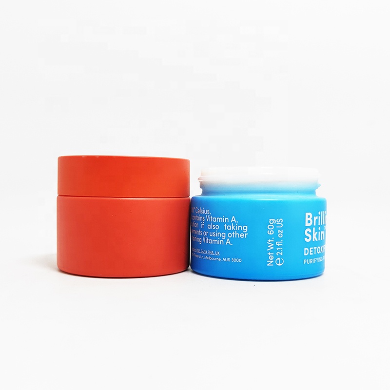 Custom painting matte red blue white opal ceramic cosmetic glass jars 50g