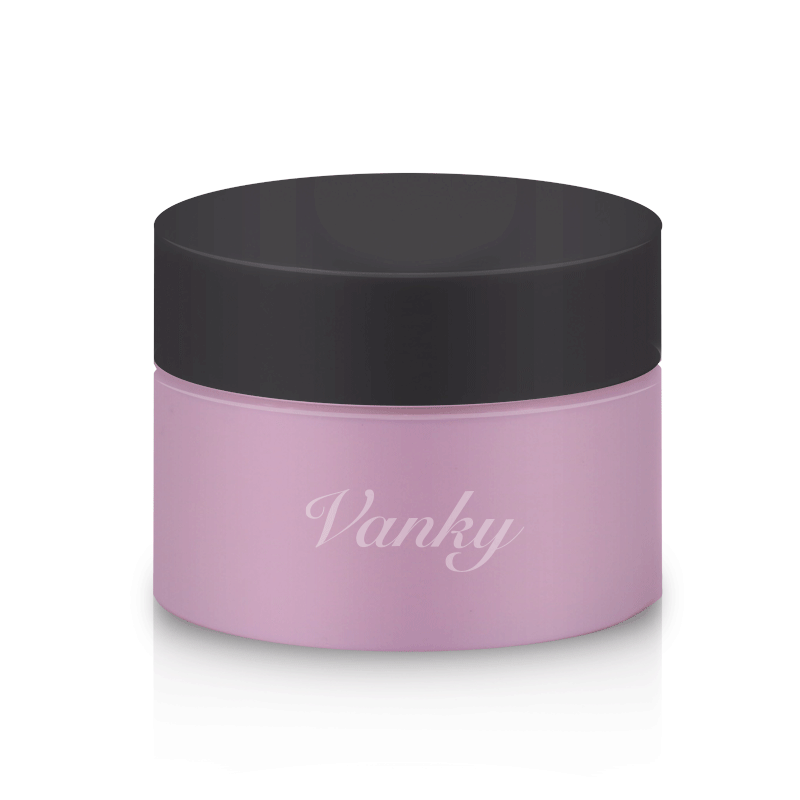 Custom painting matte violet ceramic glass jar 15ml 30ml 50ml 100ml opal white porcelain glass