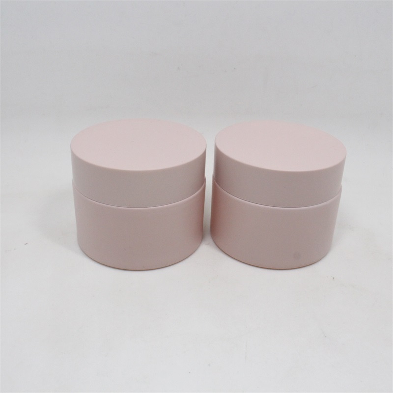 Custom painting pink glass jar 15ml 20ml 30ml 50ml 100ml glass cosmetic cream jar with lid for sale emballage cosmetique