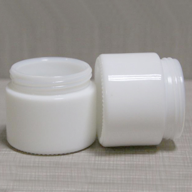Custom painting white ceramic glass jar 15g 20g 30g 50g 100g opal white porcelain glass cosmetic cream jar with lid