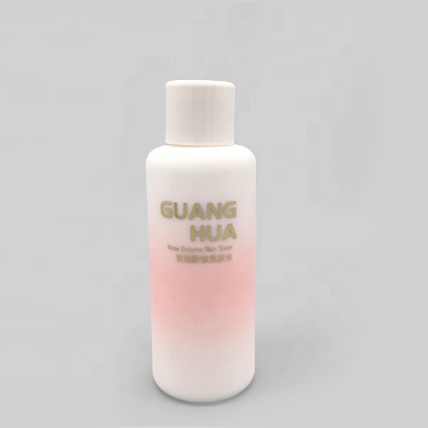 Custom pink coating of opal white glass jar with plastic lid, Luxury, Cosmetic, Medical