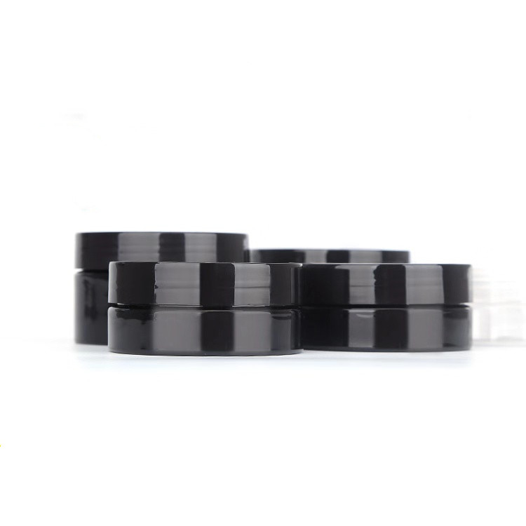 Custom plastic container 50g 80g 100g plastic lid matt black cosmetic jar for skin cream