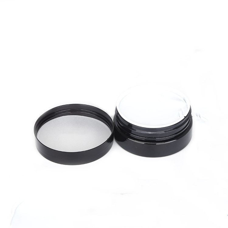 Custom plastic container 50g 80g 100g plastic lid matt black cosmetic jar for skin cream