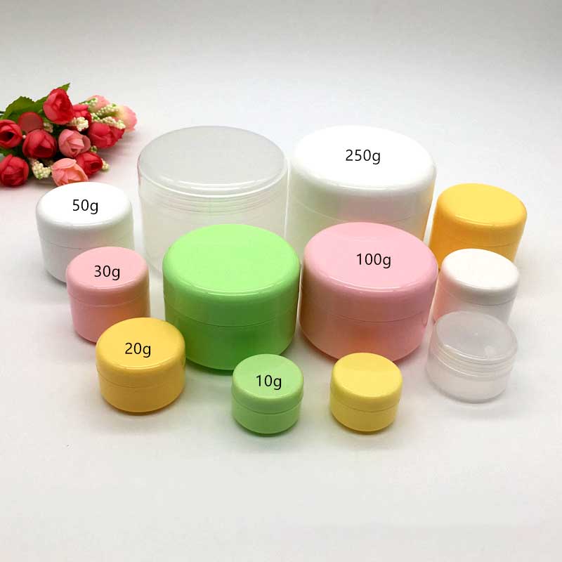Custom print Face Cream Plastic jar 10G 20G 50G 100G Empty Pp Cream Jar With Lid
