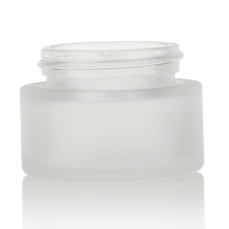 Custom printed luxury frosted face cream container cosmetic glass jar 20g with acrylic cap