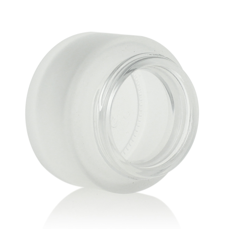Custom printed luxury frosted face cream container cosmetic glass jar 20g with acrylic cap