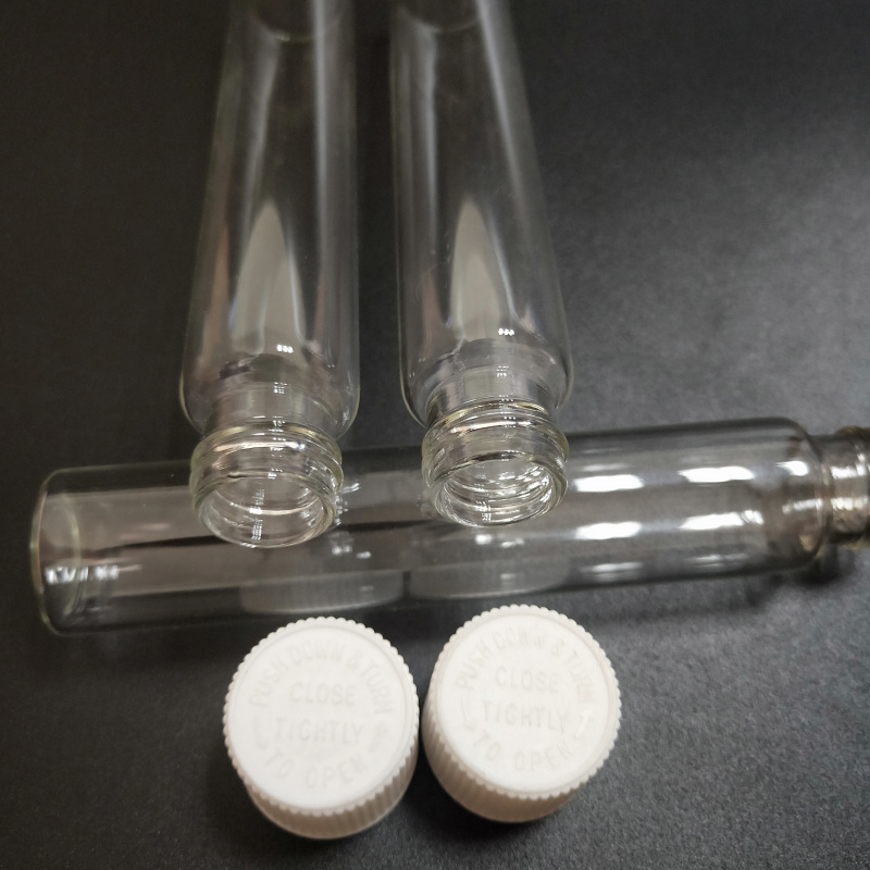 Custom printing Cone Prerolled clear child resistant round glass pre roll tube packaging