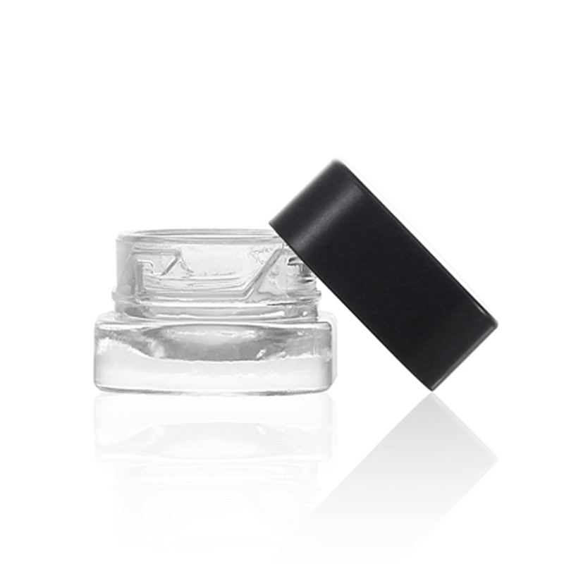 Custom producing child proof 5ml white glass jar cosmetic packaging