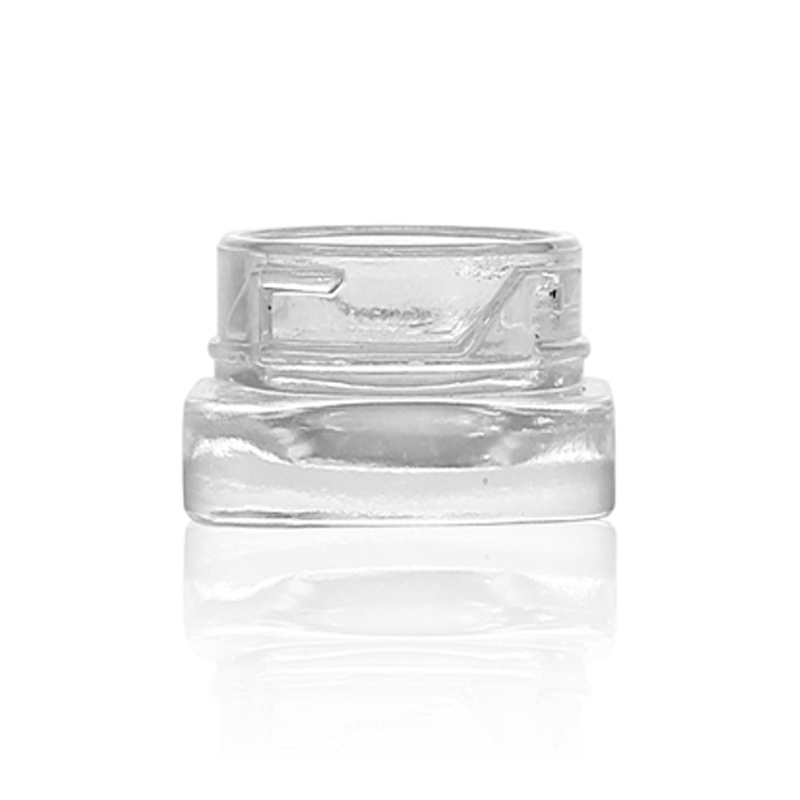 Custom producing child proof 5ml white glass jar cosmetic packaging