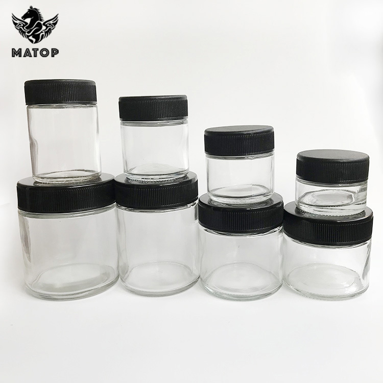 Custom production 4oz glass jar weed storage