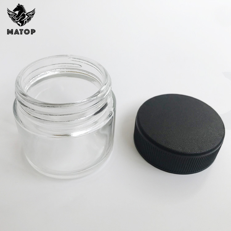 Custom production 4oz glass jar weed storage